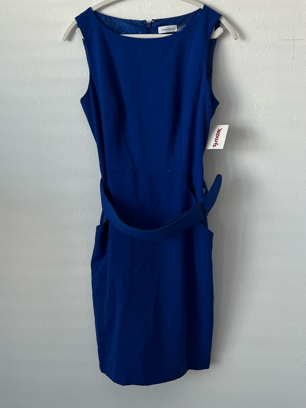 Calvin Klein Cobalt Blue Sleeveless Sheath Dress